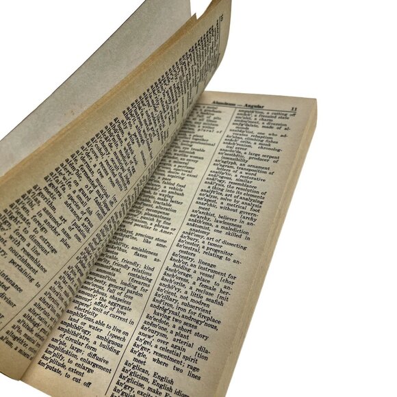 Vintage Webster Dictionary Self Pronouncing Deluxe Edition Pocket Vest Size u - Picture 3 of 3